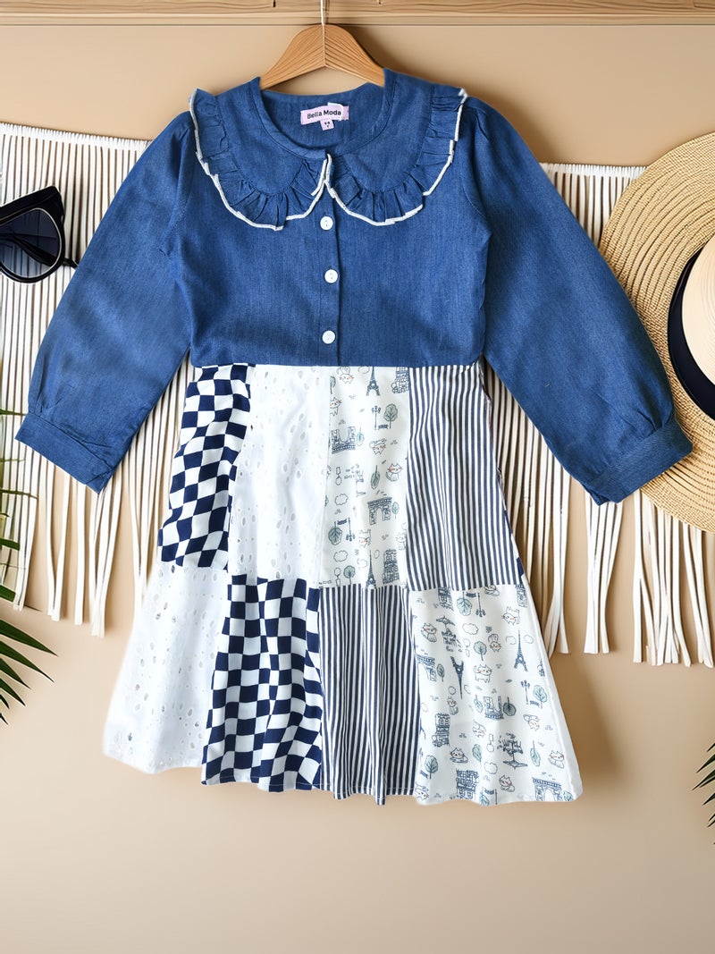 Bella Moda Denim Dress for Girls